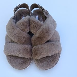 Koolaburra By UGG Women's Sz 8 fuzz-ee flat Sandal  shoes amphorafa New